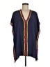 Becca 100% Rayon Blue Short Sleeve Blouse Size Med - Lg - photo 1