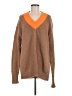 Tibi Color Block Brown Wool Pullover Sweater Size M - photo 1