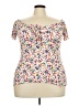 rue21 Ivory Short Sleeve Top Size 3X - photo 1