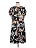 St. John 100% Silk Print Black Casual Dress Size 16 - photo 1