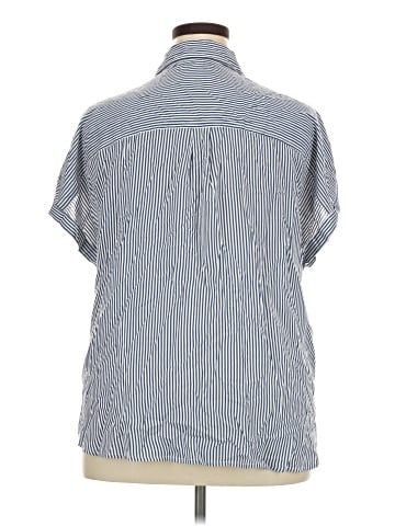 Cosmic Blue Love Short Sleeve Button-Down Shirt (view 2)
