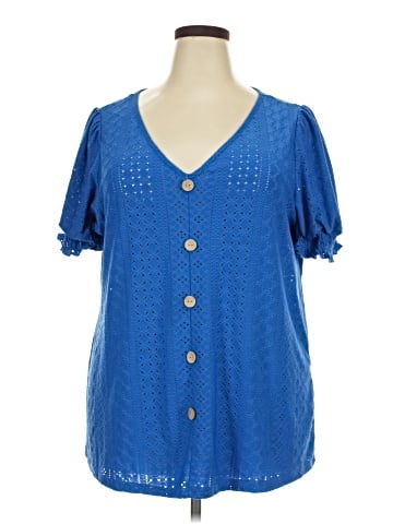 BLOOMCHIC Short Sleeve Blouse (view 1)