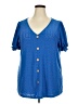 BLOOMCHIC Blue Short Sleeve Blouse Size 18 - 20 - photo 1