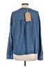 Listicle Blue Long Sleeve Blouse Size L - photo 2