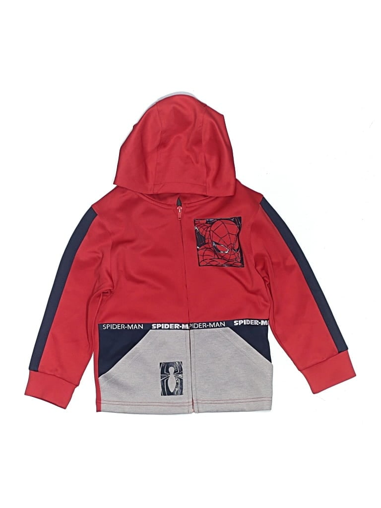 Pre-owned Marvel Kids' Zip Up Hoodie In Red
