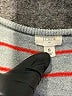 J.Crew Factory Store 100% Cotton Stripes Gray Pullover Sweater Size S - photo 7