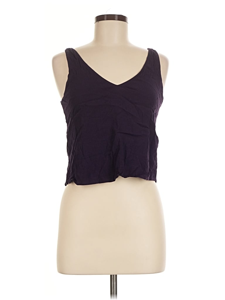 Pre-owned Wilfred Free Tank Top Purple Plunge Neckline Tops