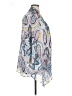 Travel Elements 100% Polyester Paisley Blue 3/4 Sleeve Blouse Size XL - photo 4