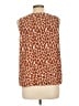 Nine West 100% Polyester Brown Sleeveless Blouse Size L - photo 2
