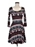 Derek Heart Print Black Casual Dress Size M - photo 1