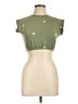 Splendid Green Short Sleeve Top Size 10 - photo 1