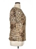 Ultra Dress 100% Polyester Animal Print Brown Short Sleeve Blouse Size 14w - photo 4
