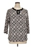 Kasper Black 3/4 Sleeve Blouse Size XL - photo 1