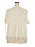 Kathie Lee 100% Polyester Ivory Short Sleeve Blouse Size 26 - 28 - photo 2