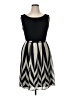Roz & Ali 100% Polyester Chevron-herringbone Black Casual Dress Size 14 - photo 1