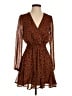 Trixxi 100% Polyester Animal Print Brown Cocktail Dress Size S - photo 1