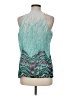 Milano 100% Polyester Teal Sleeveless Blouse Size M - photo 2