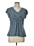Worthington Teal Short Sleeve Blouse Size L (petite) - photo 1