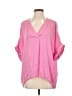 Glam 100% Polyester Pink 3/4 Sleeve Blouse Size S - photo 1