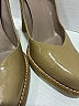 Gucci 100% Patent Leather Color Block Yellow Tan Heels Size 6 1/2 - photo 5