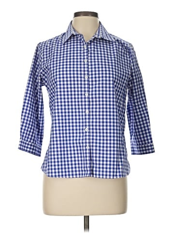 Lands' End 3/4 Sleeve Button-Down Shirt (view 1)