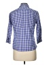 Lands' End 100% Baumwolle Checkered-gingham Blue 3/4 Sleeve Button-Down Shirt Size 10 (petite) - photo 2