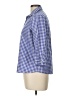 Lands' End 100% Baumwolle Checkered-gingham Blue 3/4 Sleeve Button-Down Shirt Size 10 (petite) - photo 5