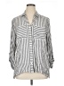 Ruby Rd. 100% Rayon Stripes Gray 3/4 Sleeve Button-Down Shirt Size XL Petite - photo 1