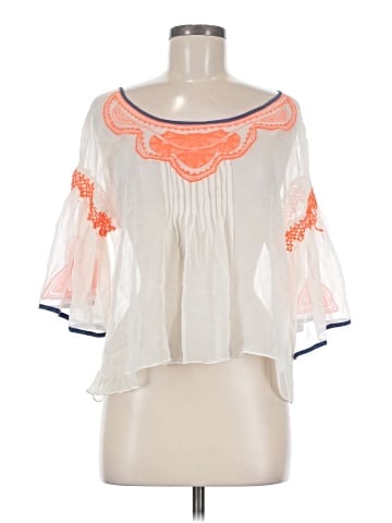 Plenty By Tracy Reese 3/4 Sleeve Silk Top (view 1)