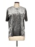 Falls Creek Metallic Silver Short Sleeve Top Size L - photo 1