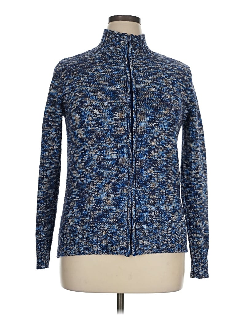 Pre-owned Dressbarn Cardigan Sweater In Blue