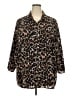 White Stag Animal Print Brown 3/4 Sleeve Blouse Size 4X - photo 1