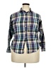 L.L.Bean 100% Cotton Plaid Blue Long Sleeve Button-Down Shirt Size XXL - photo 1