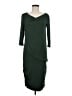 Grace Elements Solid Green Casual Dress Size M - photo 1