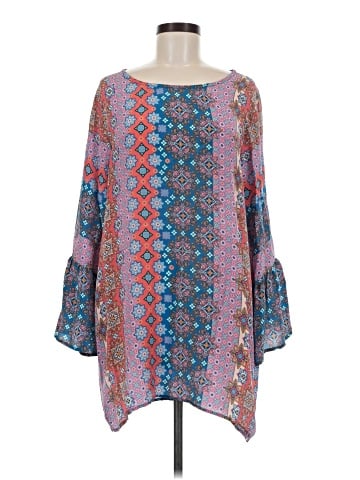 Tolani 3/4 Sleeve Silk Top (view 1)