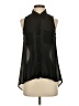 Sans Souci 100% Polyester Black Sleeveless Blouse Size S - photo 1