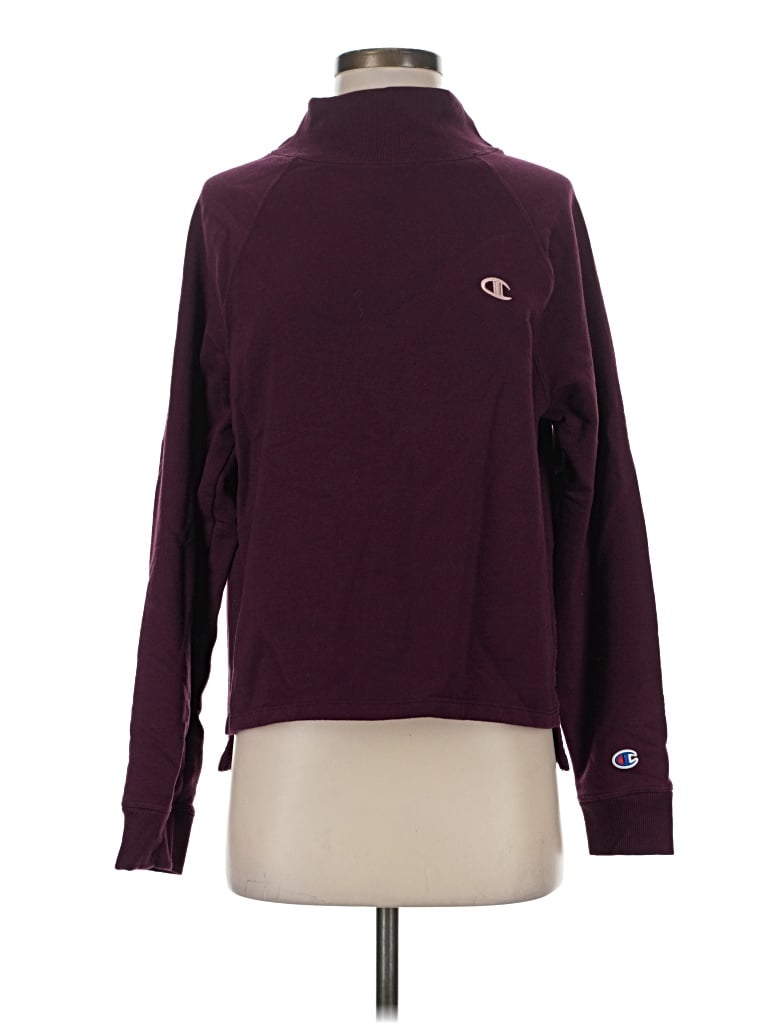 Pre-owned Champion Turtleneck Sweater In Burgundy
