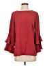 J.Crew 100% Polyester Red 3/4 Sleeve Blouse Size 4 (tall) - photo 1