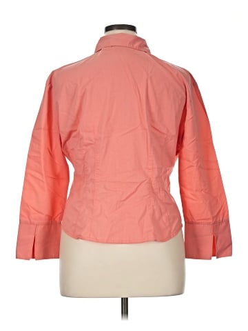 New York & Company 3/4 Sleeve Button-Down Shirt (view 2)