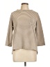 Elle Stripes Tan 3/4 Sleeve Top Size L - photo 1