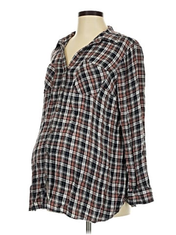 Isabel Maternity 3/4 Sleeve Button-Down Shirt (view 1)