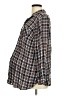 Isabel Maternity 100% Rayon Plaid Gray 3/4 Sleeve Button-Down Shirt Size M - photo 5