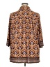 Sunny Leigh Print Brown 3/4 Sleeve Blouse Size 2X - photo 2