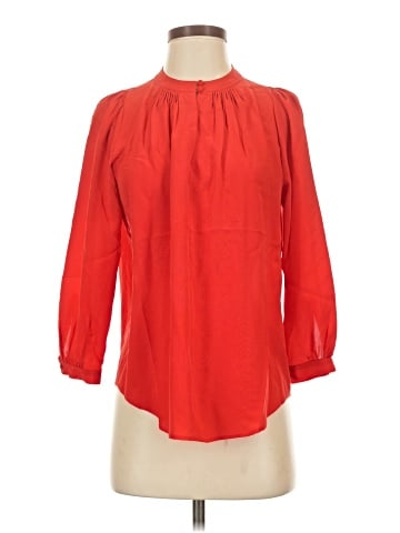 Madewell 3/4 Sleeve Silk Top (view 1)