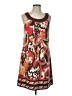 BCBGMAXAZRIA Graphic Brown Casual Dress Size L - photo 1