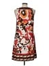 BCBGMAXAZRIA Graphic Brown Casual Dress Size L - photo 2