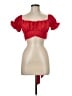 Shein Red Short Sleeve Top Size 6 - photo 1