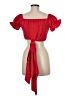 Shein Red Short Sleeve Top Size 6 - photo 2