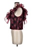 Ollari 100% Polyester Burgundy Sleeveless Blouse Size M - photo 5