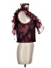 Ollari 100% Polyester Burgundy Sleeveless Blouse Size M - photo 4